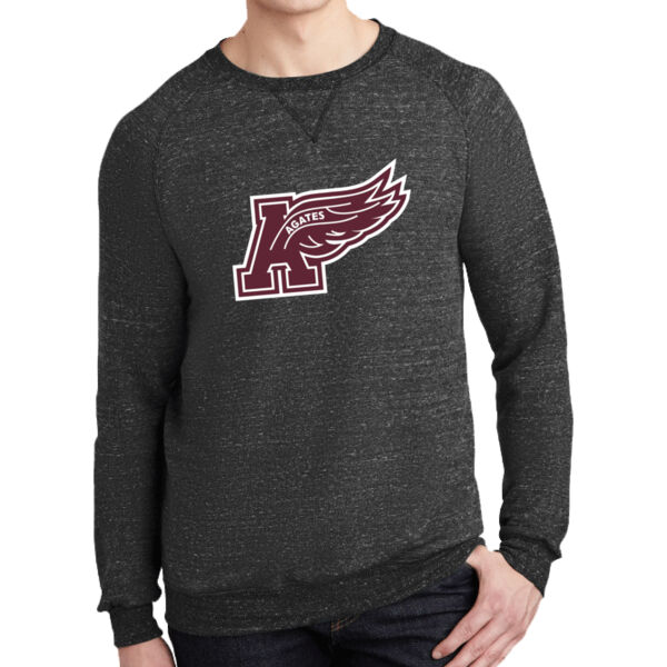 Jerzees Snow Heather French Terry Raglan Crew - Printed Logo **Add Name for $5! ** Thumbnail