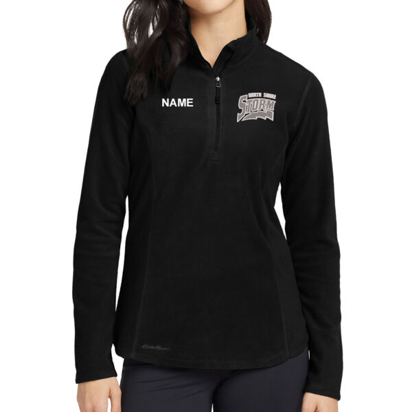 Eddie Bauer Ladies 1/2 Zip Microfleece Jacket  - Embroidered Logo **Add Name for $5! ** Thumbnail