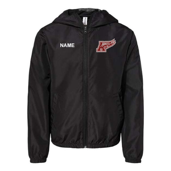 Independent Trading Co. Youth Lightweight Windbreaker Full-Zip Jacket  - Embroidered Logo **Add Name for $5! ** Thumbnail