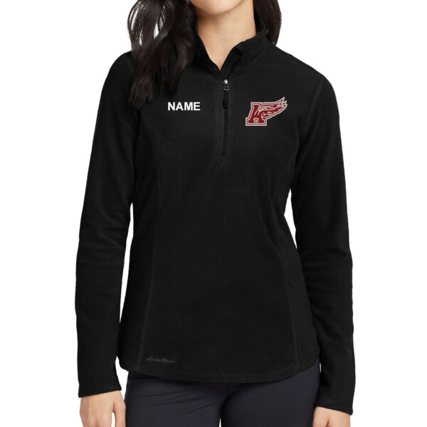 Eddie Bauer Ladies 1/2 Zip Microfleece Jacket  - Embroidered Logo **Add Name for $5! ** Thumbnail