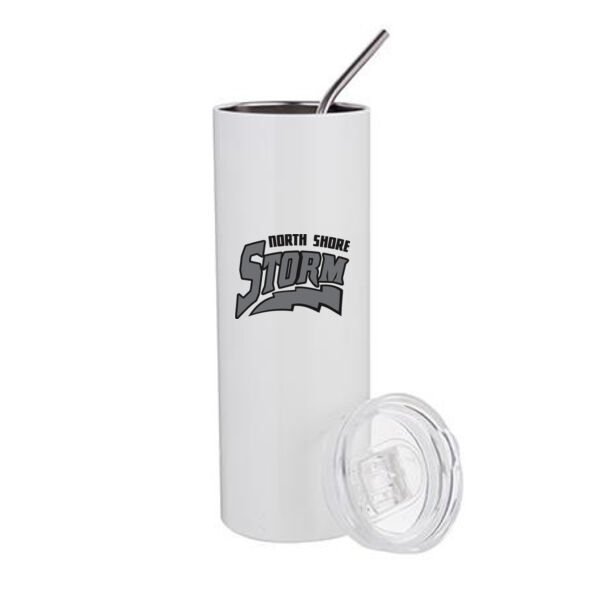 20oz Staniless Steel Tumbler W/Straw & Lid - Sublimated Logo Thumbnail