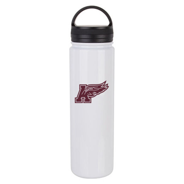 23oz Stainless Steel Flask Bottle w/Portable Lid - Sublimated Logo Thumbnail