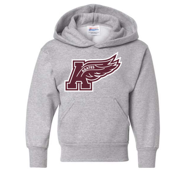 Hanes - Ecosmart® Youth Hooded Sweatshirt - Printed Logo **Add Name for $5! ** Thumbnail