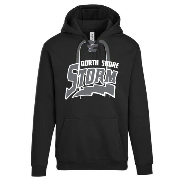 Adult Lace Up Hooded Sweatshirt - Printed Logo **Add Name for $5! ** Thumbnail