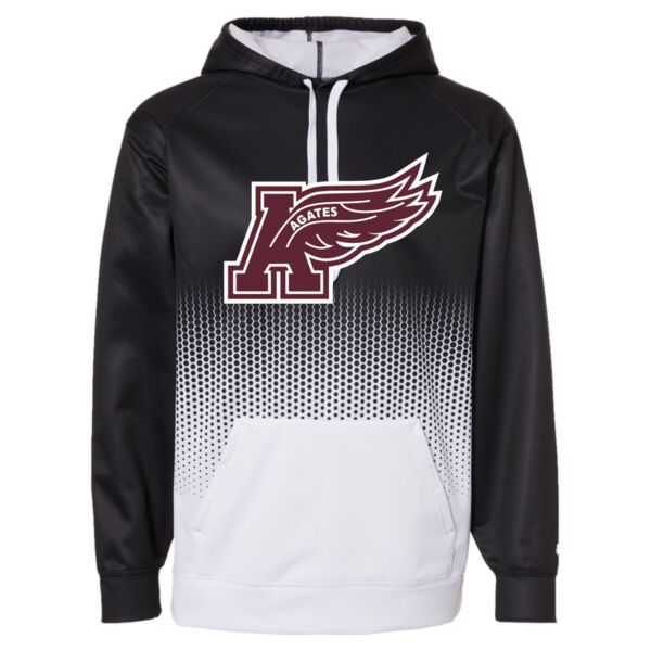 Badger Hex 2.0 Hooded Sweatshirt - Printed Logo **Add Name for $5! ** Thumbnail