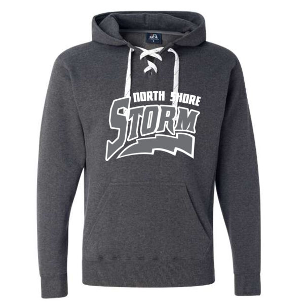 J. America Sport Lace Hooded Sweatshirt - Printed Logo **Add Name for $5! ** Thumbnail