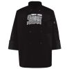 Ten Pearl Button Black Chef Coat Thumbnail